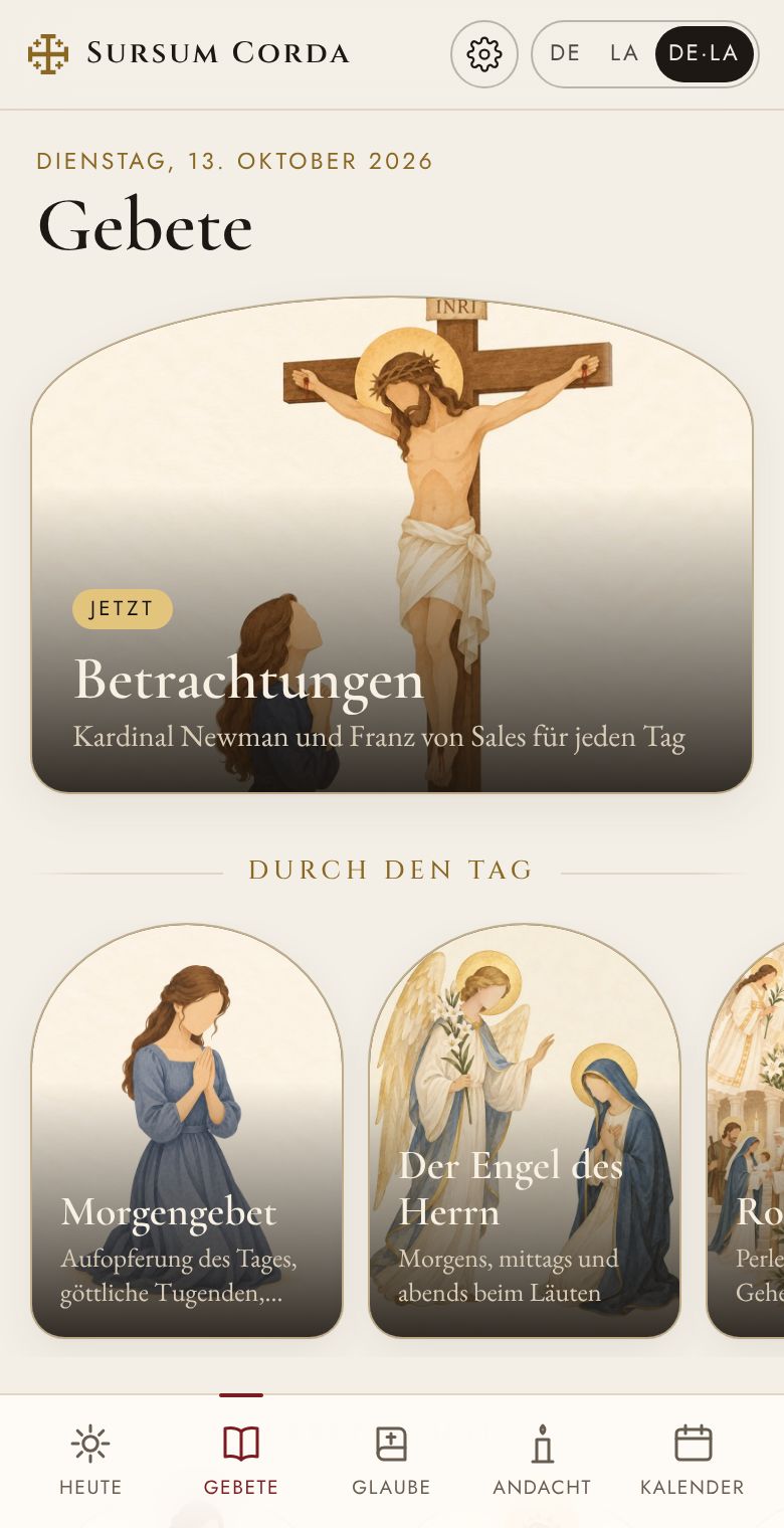 Sursum Corda: Gebete durch den Tag