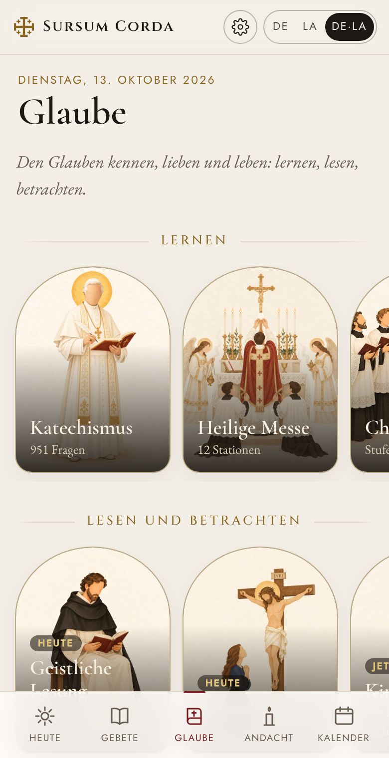 Sursum Corda: Den Glauben lernen: Katechismus, Messe, Choral